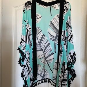 Tropical Kimono Coverup